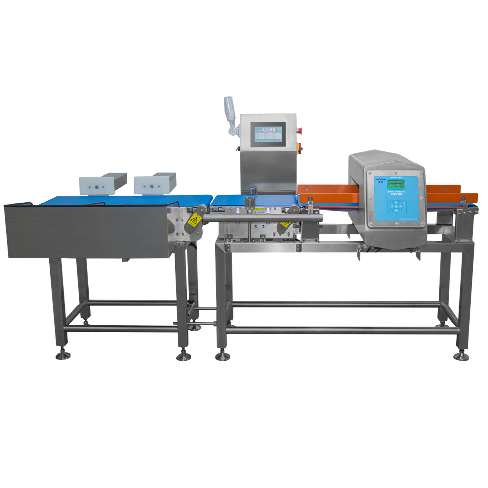 110V-220V Stainless Steel Check Weigher And Metal Detector Combo With 8 Inch Touch Screen
