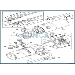 China LZ008240 Boom Swing Cylinder Seal Kit for CNH Excavators CX80 on sale