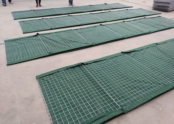 Durable Welded Gabion Defensive Barrier Bastion 75*75mm Hot Dipped Galvanized
