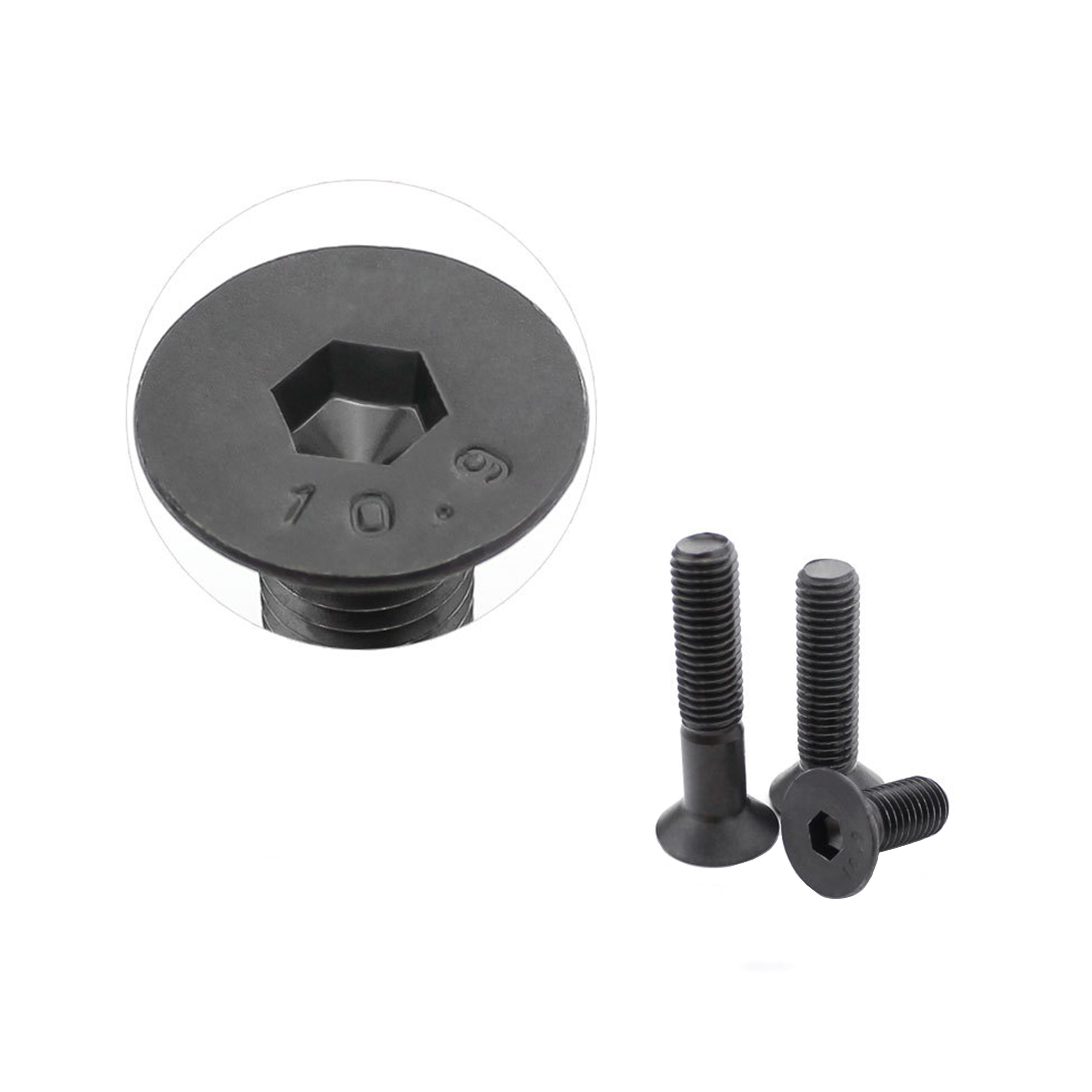 Carbon Steel DIN7991 M5 Black Oxide Flat Socket Hex Bolt 12.9 Countersunk Head Hexagon