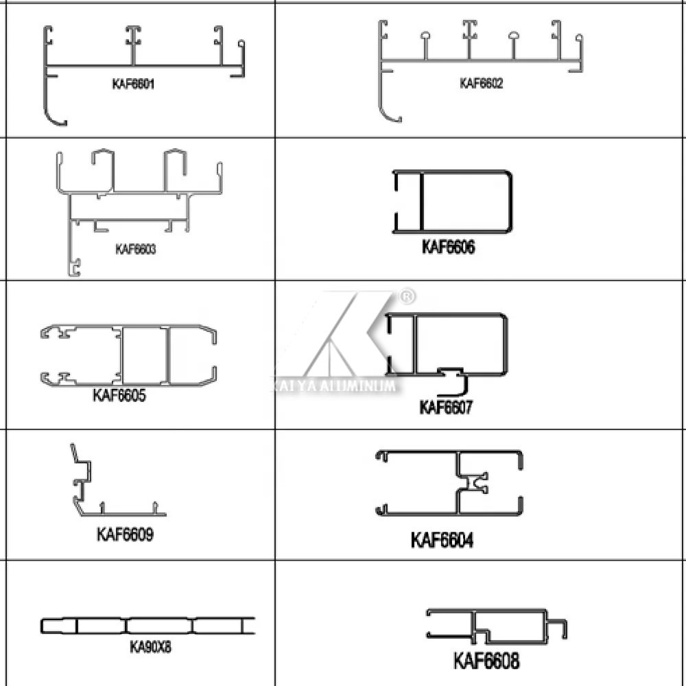 Sliding Doors Aluminum Window Extrusion Profiles Metal Powder Coating T5