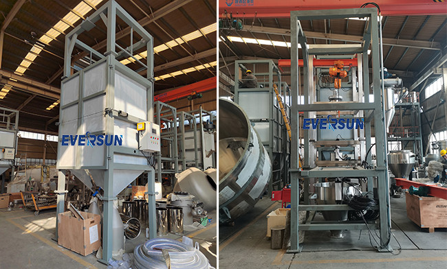 Open Type Ton Bag Feeding Station Big Bag Discharger For Dried Polymer Powder