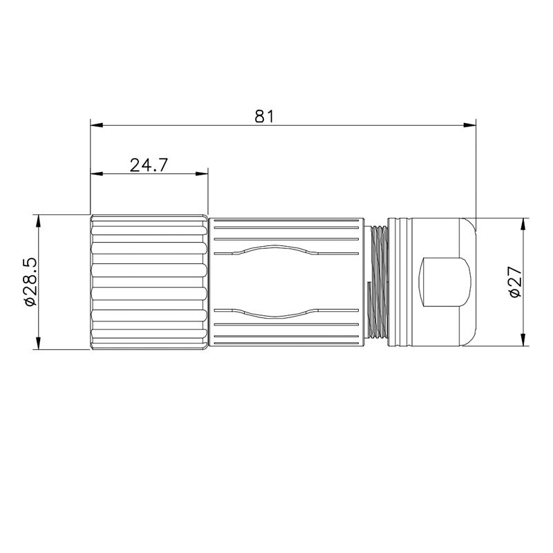 M23 Waterproof Female Connector
