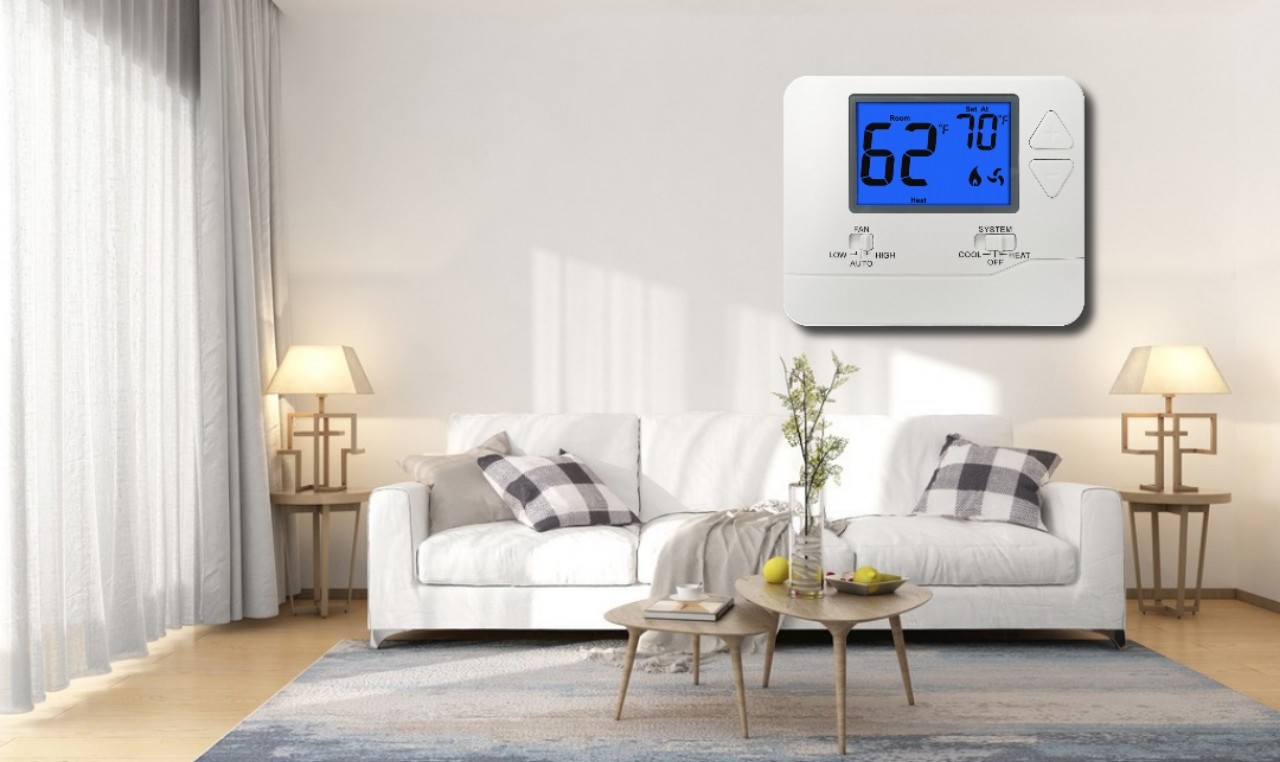 Anti - Flammable Non Programmable Room Thermostat NTC Sensor Eco - Friendly