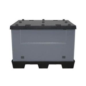 Customers Logo Plastic Pallet Box Polypropylene Plastic Pallet Containers Manufactures