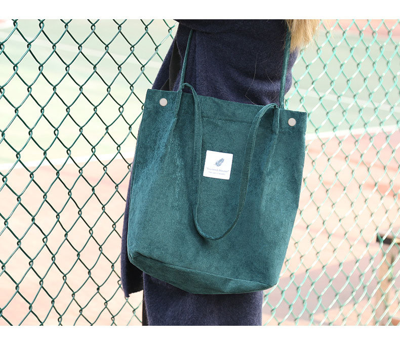 WOMEN'S BAG SIMPLE FASHION CORDUROY BAG CLASS CANVAS BAG SHOULDER BAG CAMPUS CROSSBODY BAG TOTE BAG