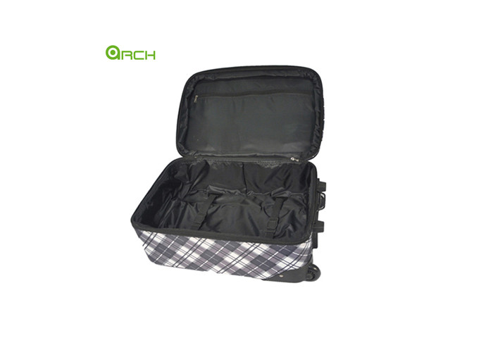 Polyester 3 Pockets Expandable Spinner Luggage Bag Sets lightweight