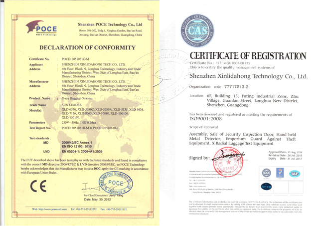 International security standard x ray baggage scanner screening machine used in airport with low price