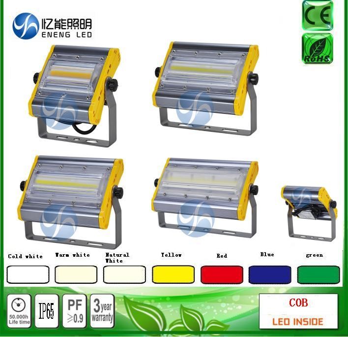 high quality Red green green blue yellow 30W led cob flood light led Tunnel Light 120LM/W with Bridgelux AC85-265V