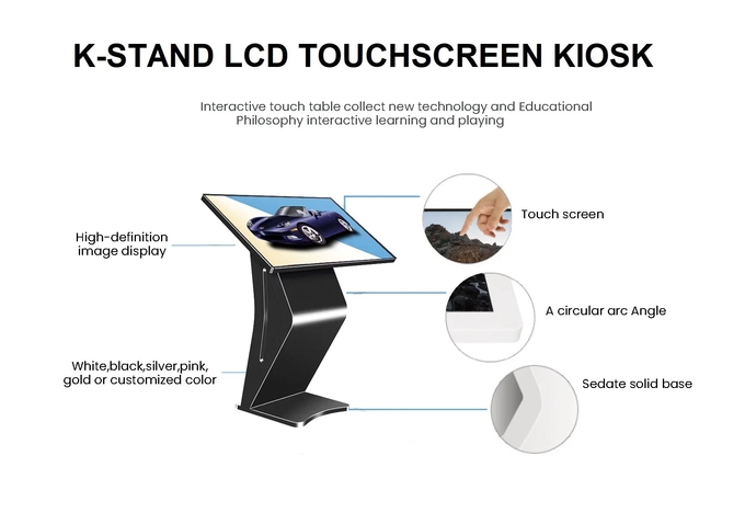 Horizontal Multimedia Display Terminal Interactive Self Service Kiosk 49 Inch
