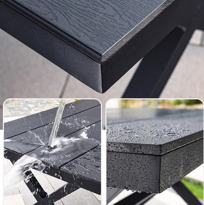 Modern Cafe Shop Garden Waterproof Sillas De Comedor Metal Armrest Cast Aluminium Chairs Indoor Outdoor Patio Furniture