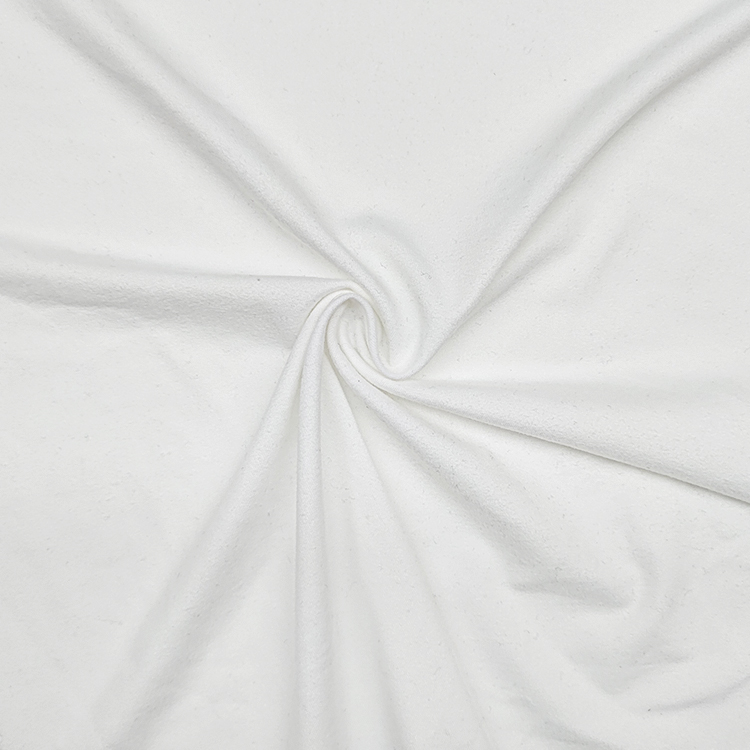 Plain Dyed Knitted Two Side Fabric 88% Polyester 12% Spandex Material Peach DTY Jersey Fabric for T-shirt