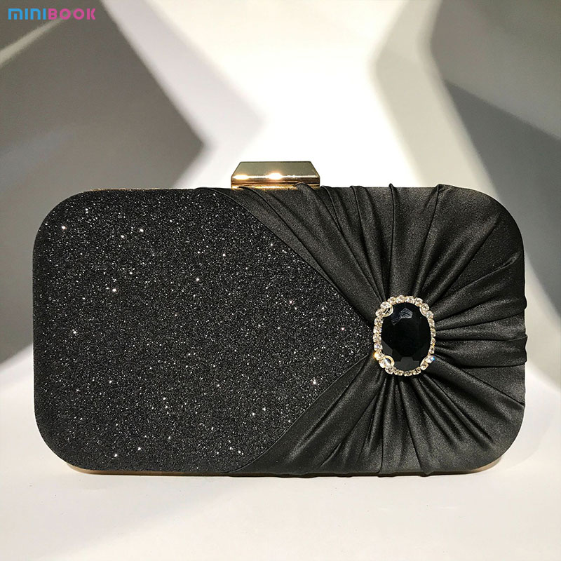 Mesh Diamond-studded Banquet Bag Crossbody Chain Clutch Hand Bag Evening Handbag For Party