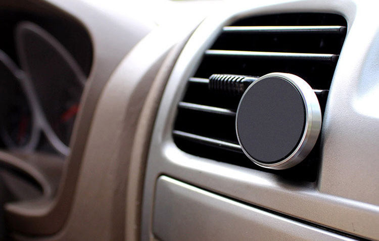 Mini Aluminum Car Mobile Phone Holder / Magnetic Cell Phone Holder For Car