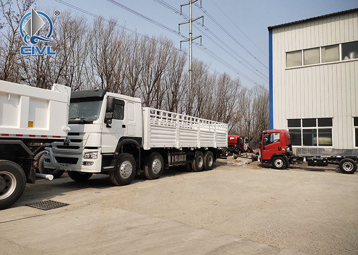 8 X 4 Heavy Cargo Trucks With 371 HP Engine , Heavy Duty Trucks Cargo Truck Chassis Colour Option