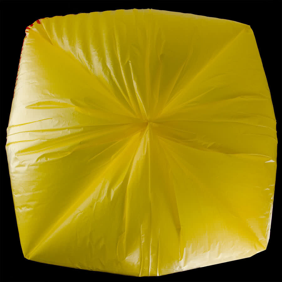37" X 50" Yellow Infectious Waste Bags , HDPE Material Medical Waste Disposal Bags