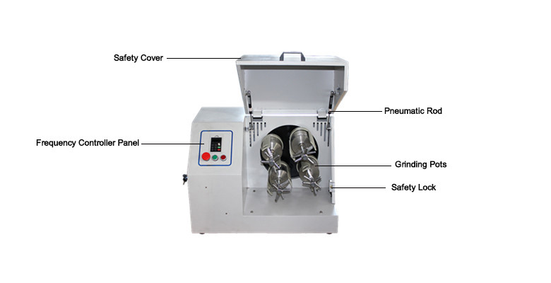 6L 70rpm Horizontal Laboratory Ball Mill Machine For Ultra Fine Powder