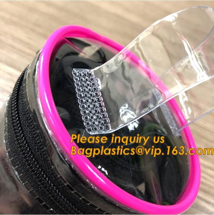 Plastic Bag OEM Custom PVC Loop Handle Image Printed Plastic Shopping Bag,Promotional Clear Waterproof Plastic Cosmetic