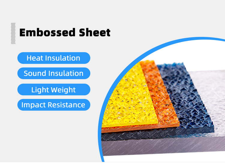 Anti UV Embossed Board Roofing Policarbonato Sheet Transparent Solid Polycarbonate Plate