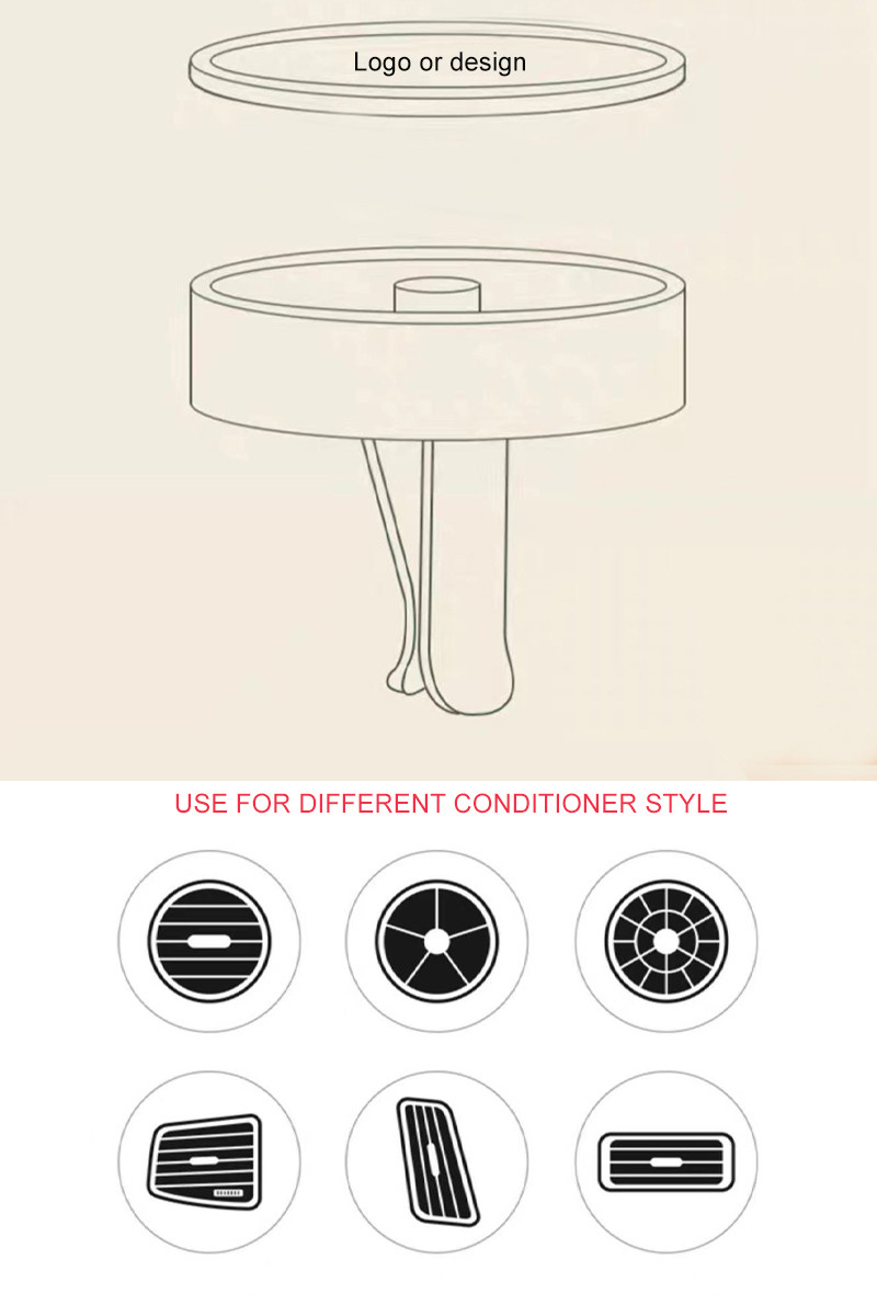 Custom Logo Car Perfume Diffuser Vent Clip Enamel for Car Aromatherapy