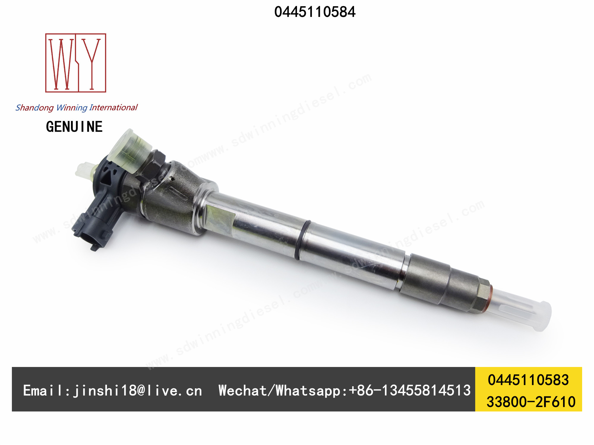 BOSCH GENUINE AND BRAND NEW DIESEL FUEL INJECTOR 0445110583, 0445110584, 33800-2F610 FOR HYUNDAI D4HB EURO 6 ENGINE