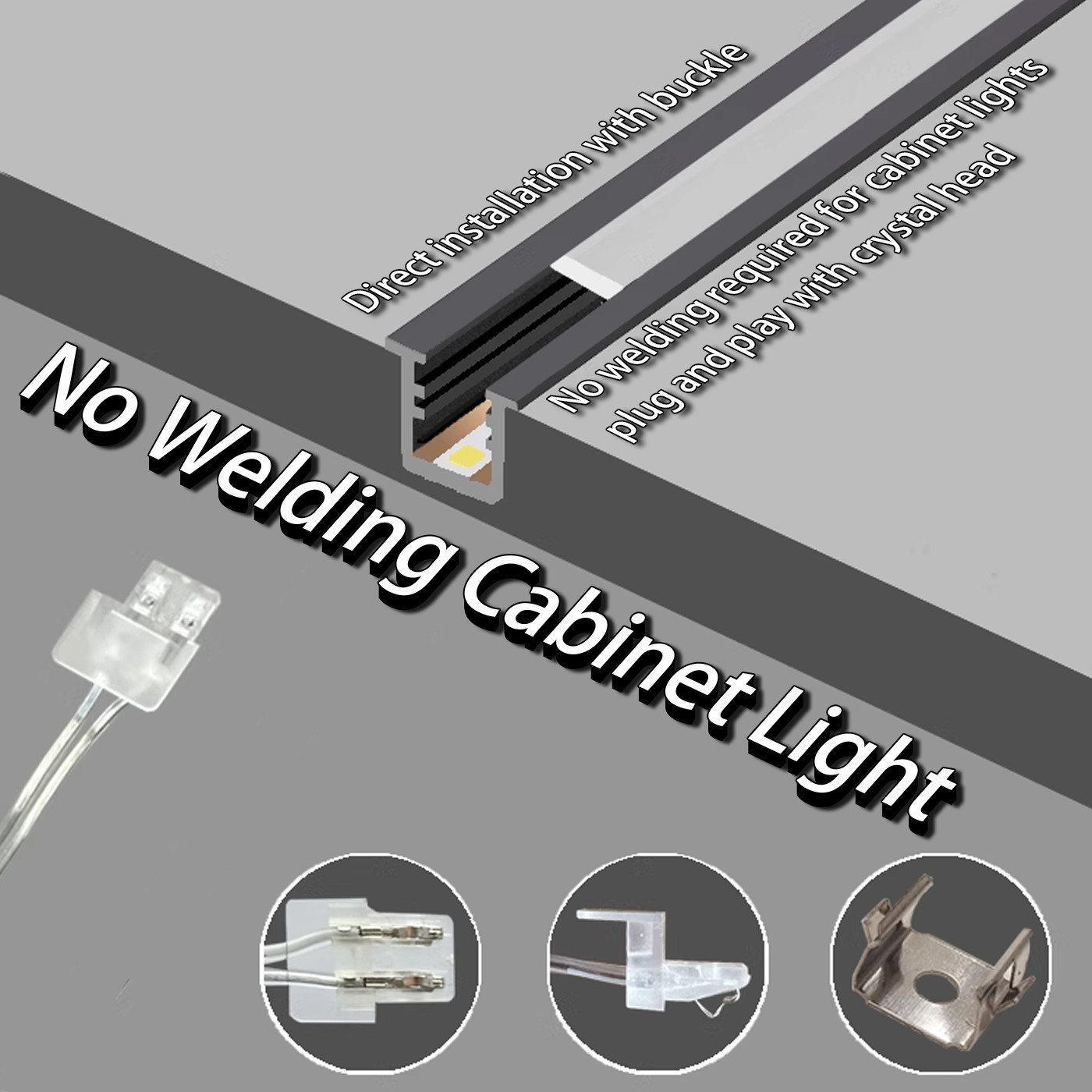 Welding-Free Cabinet Light Strip Embedded Layer Light Clothing And Shoes Wine Cabinet Induction Linear Light Strip