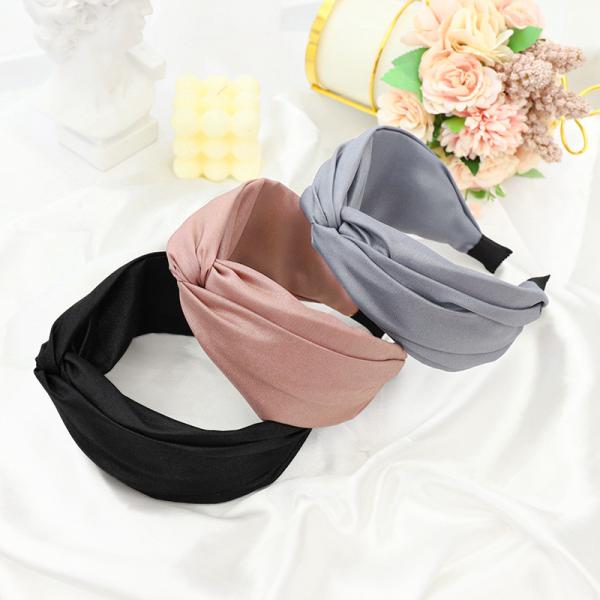 Ponytail Ladies Hair Bands Purple Red Solid Color Go Out Sports Face Washing