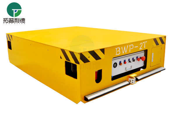 Battery Operated Trackless Factory Workshop Use Flat Transfer Car