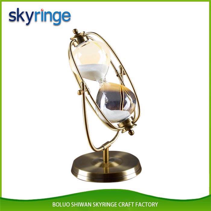 Blown Vintage Hourglass Sand Clock 5 Minute - 60 Minute Folk Art Style