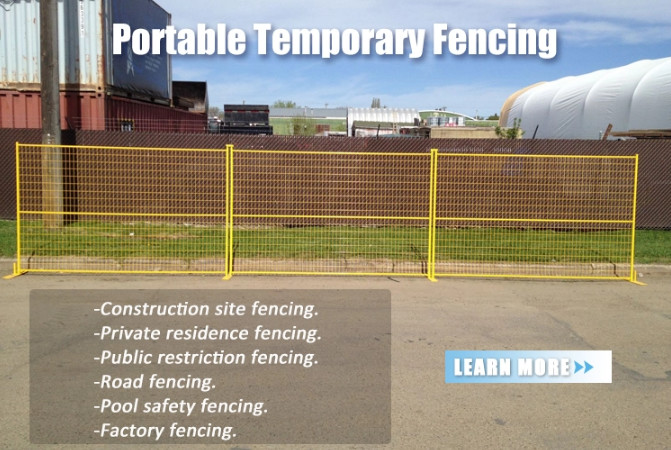 Hot Dipped Road Safety Retractable Galvanized Canada Temporary Fence Designs Panel