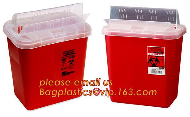 Biohazard Plastic Sharps Container,Hospital Biohazard Medical Needle Disposable Plastic Safety Sharps Container