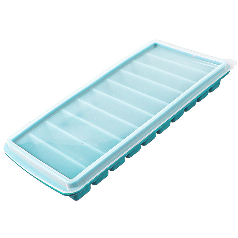 Silicone Freezer Tray With Lid - 1 Cup Silicone Food Freezer Tray - Large Ice Cube Freezer Molds - Soup, Sauce, Leftovers, Homemade Meal Prep Freezing