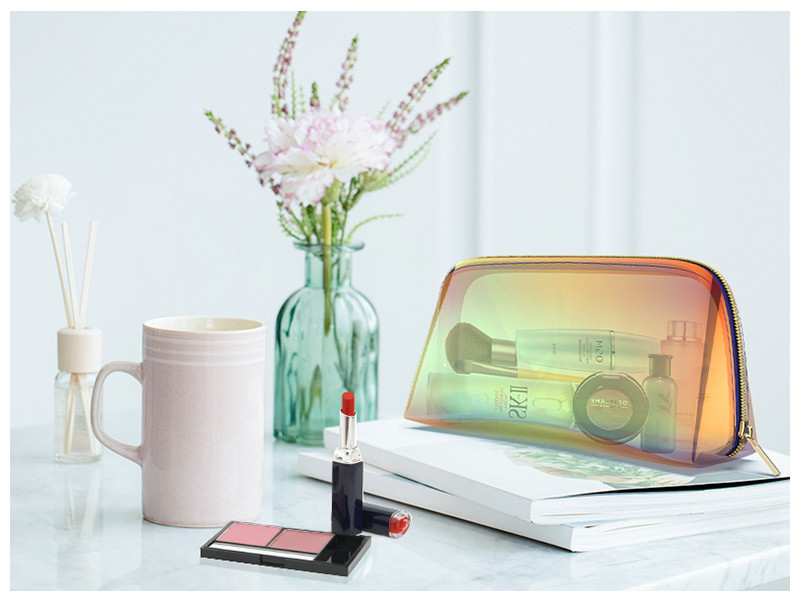 Luxury Custom Logo Waterproof Travel Holographic Makeup Bag