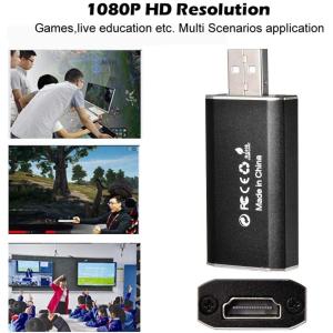 HDMI to USB Audio Video Capture Cards 1080p USB2.0 Record via DSLR Camcorder