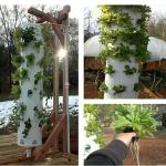 hydroponic greenhouse outdoor indoor garden plant vertical plastic tower growing