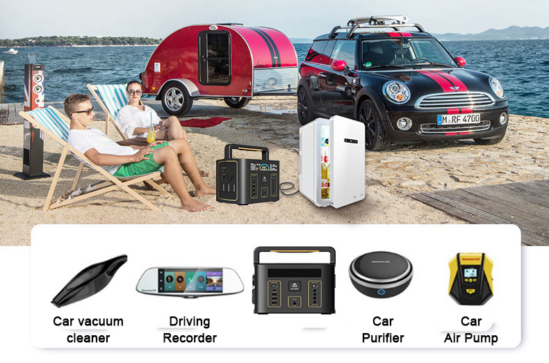 220V 110V AC Solar Portable Power Station 500W With 144000mAh Battery