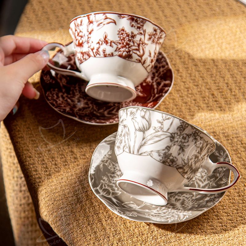 Ceramic Mugs Coffee Cups Hand Pinched Irregular Flower Milk Tea Cup Oatmeal Breakfast Mug Drinkware Kitchen For Afternoon Tea Business Gift Giving