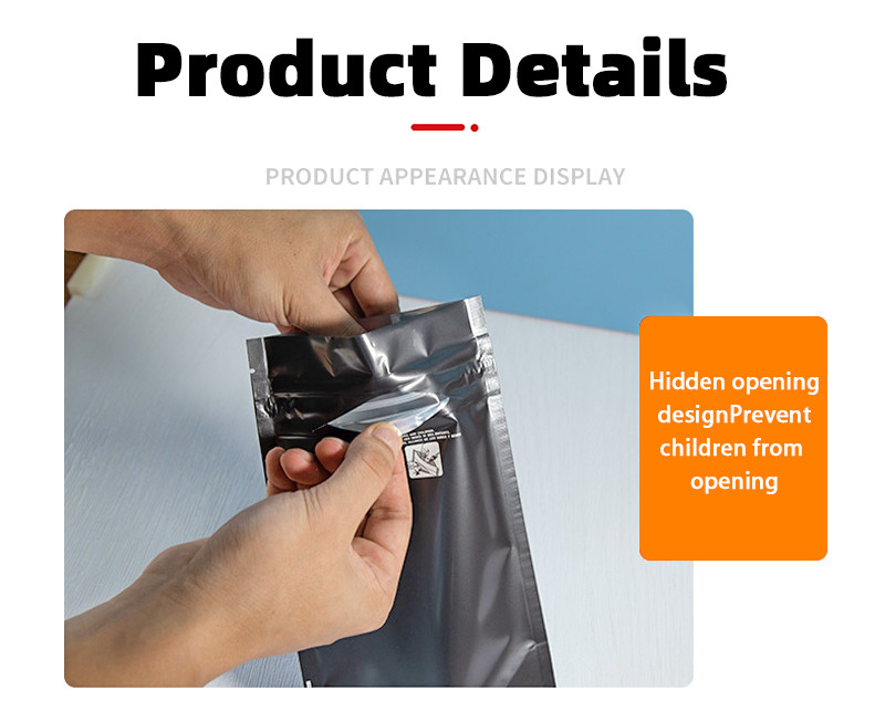 Child Resistant Tobacco Packaging Bag: Secure and Moisture-Proof Aluminized Composite Zipper Bag