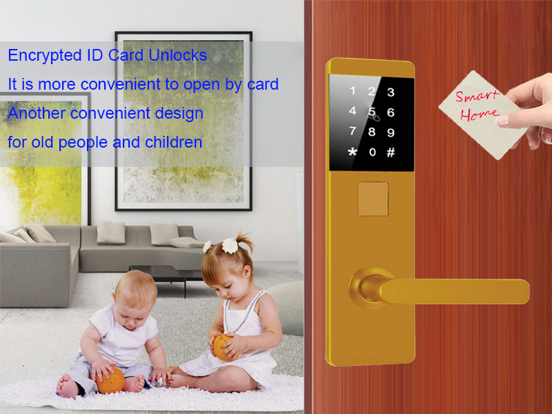 High Security TT App Password Door Locks 79mm Electronic Keypad Lock