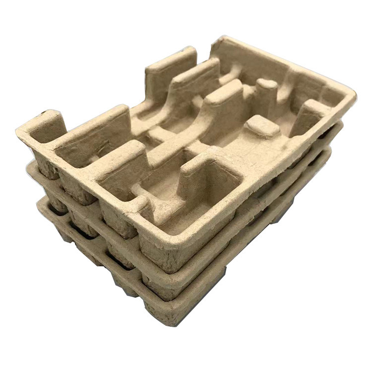 Natural Brown Moulded Pulp Tray Disposable Recycled 3mm Thickness