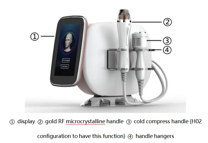 H02 Touch Screen Stretch Scars Marks Remove Anti-Wrinkle Fractional Rf Microneedle Machine Skin Tightening Machine