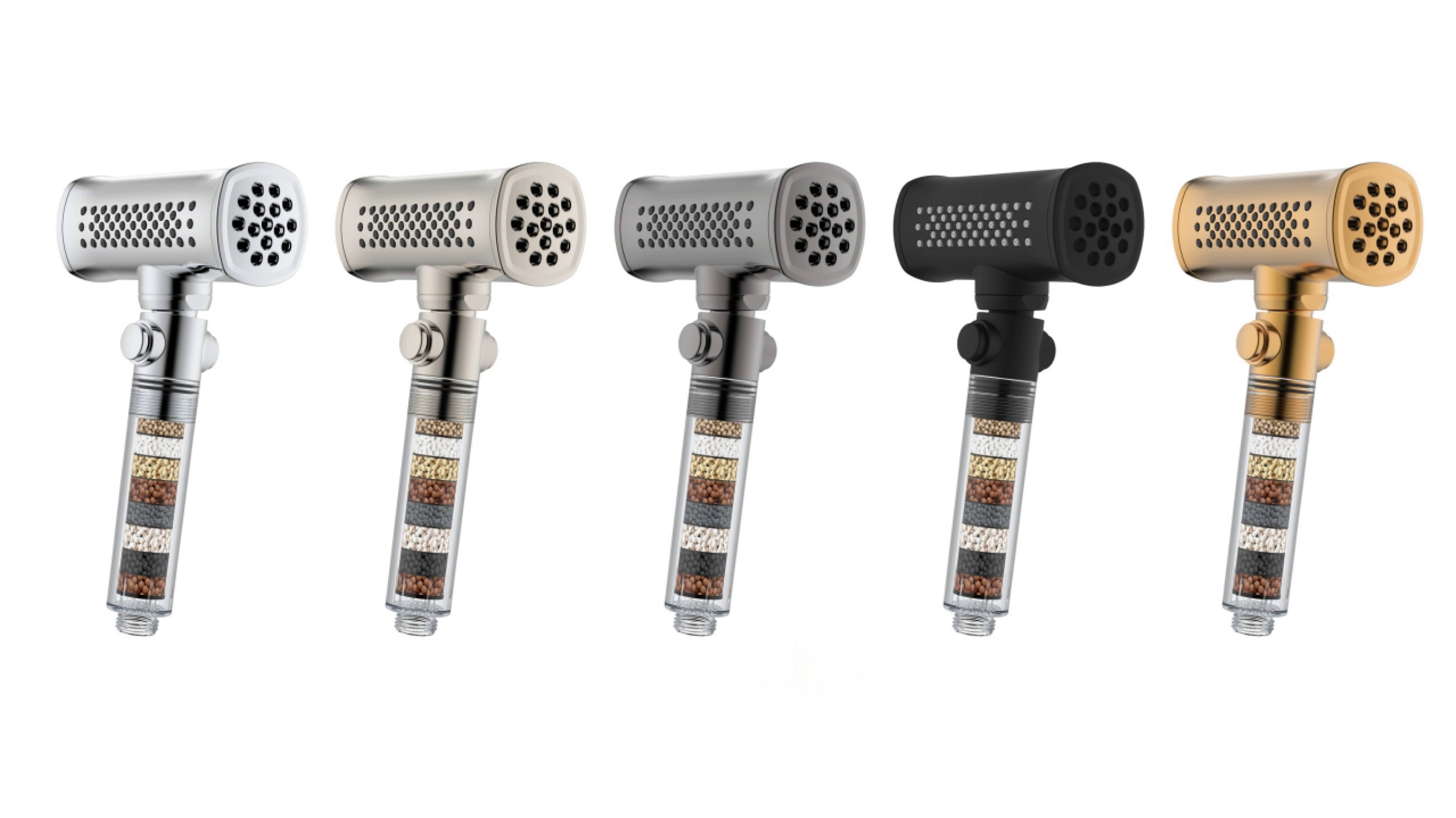 Sleek And Modern Handheld Shower Head With Transparent Handle Luxurious Shower