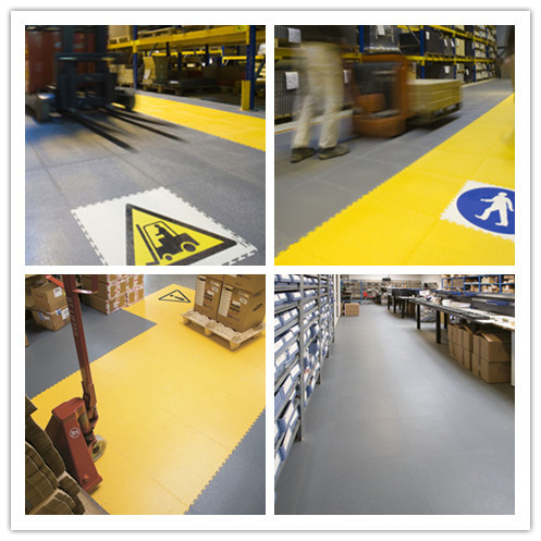 Anti Slip PVC Garage Floor Mat 498*498mm PVC Tile Garage Flooring