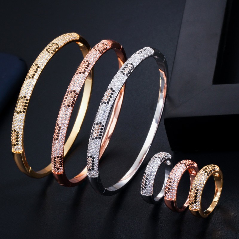 Fashion Bracelet Ladies Silver Color Cubic Zirconia Bangle Royal Tennis Bracelets Jewelry for Christmas Gift