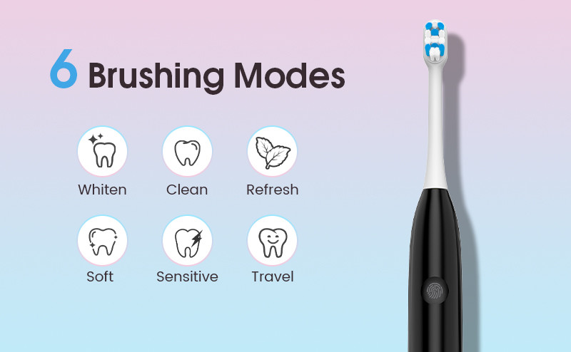 Best Hot Sell Ivismile Blue Light Whitening Led Portable Travel Smart Toothbrush Electric With Brush And Charger