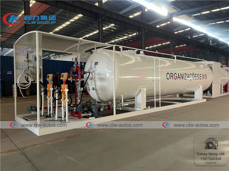 20000L 10T Mobile LPG Gas Plant With Pump And Filling Scales