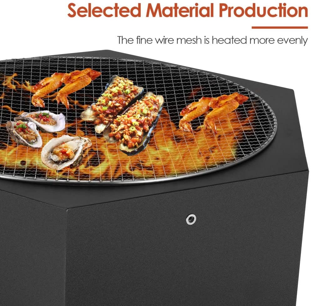 20.39" L×12.01'' H Portable Smokeless Fire Pit For Outdoor Campfire Flame