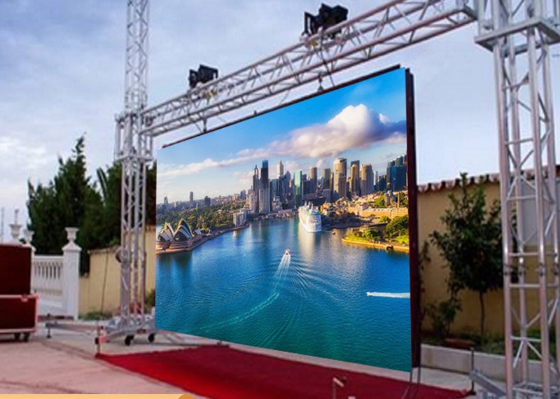 62500 Dots/Sqm Outdoor Full Color LED Die-Cast Aluminum Screen IP65 Waterproof