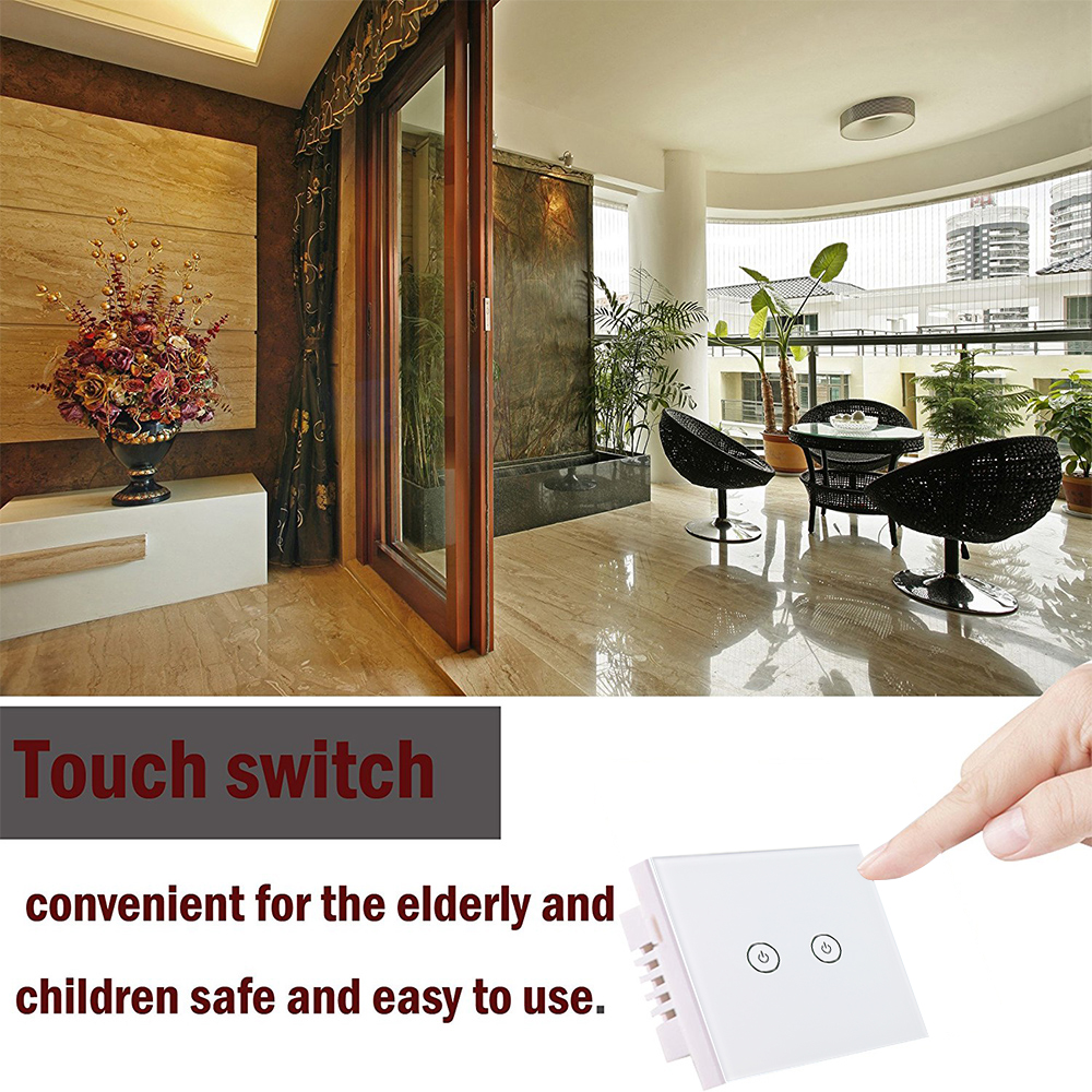 TUYA WIFI Remote Control Switch Crystal Tempered Glass And ABS Plastic Material