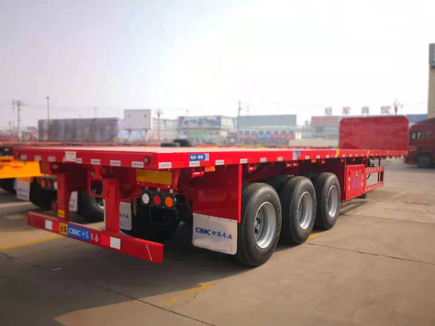 CIMC 2/3/4 axles new factory customized 12m 13m 14m 40t 60t 80t100t Africa container cargo transport flatbed deck semi trailer
